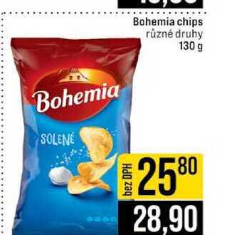 Bohemia chips různé druhy 130 g  