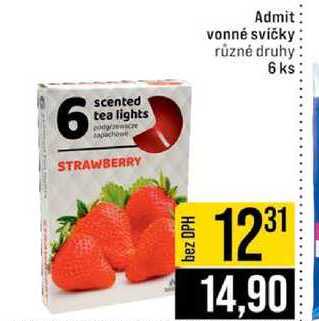 Admit vonné svíčky různé druhy 6 ks