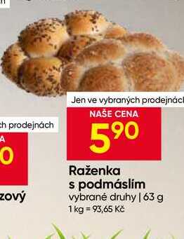 Raženka s podmáslím vybrané druhy 63 g 