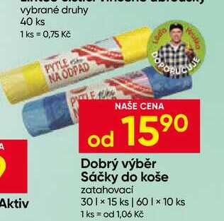 Dobrý výběr Sáčky do koše zatahovaci 30lx15 ks