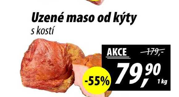 Uzené maso od kýty s kostí, 1 kg