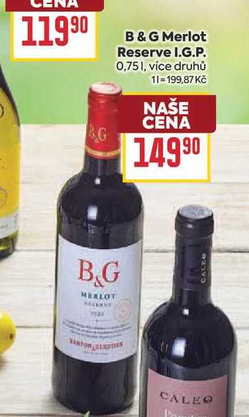 B & G Merlot Reserve I.G.P. 0,75l