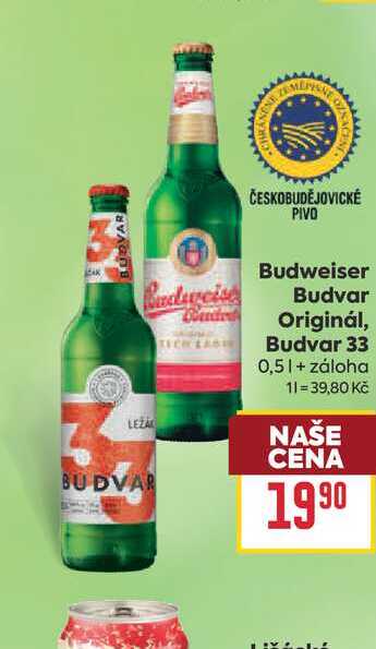 Budweiser Budvar Originál, Budvar 33 0,5l