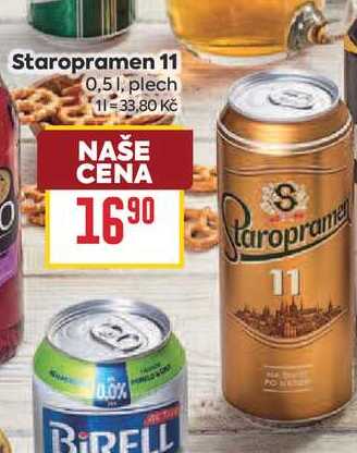 Staropramen 11 0,51, plech 