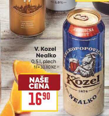 V. Kozel Nealko 0,51, plech 