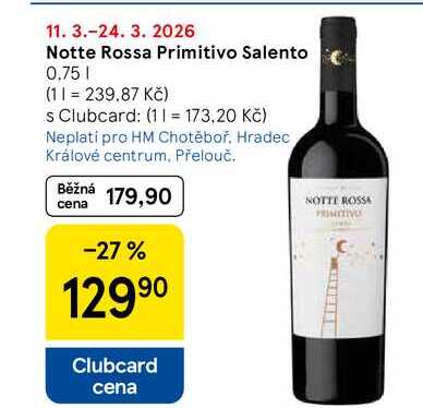 Notte Rossa Primitivo Salento, 0,75 l