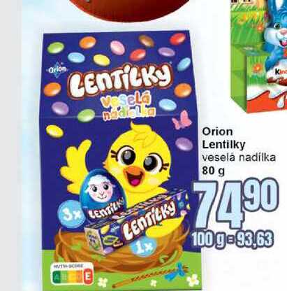 Orion Lentilky veselá nadílka 80 g 