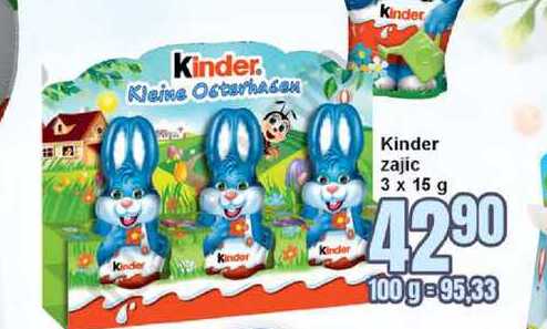 Kinder zajic 3 x 15 g 