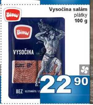 Vysočina salám plátky 100 g 