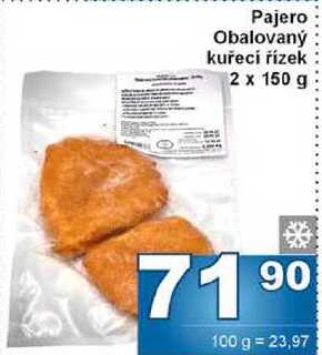 Pajero Obalovaný kuřecí řízek 2 x 150 g 