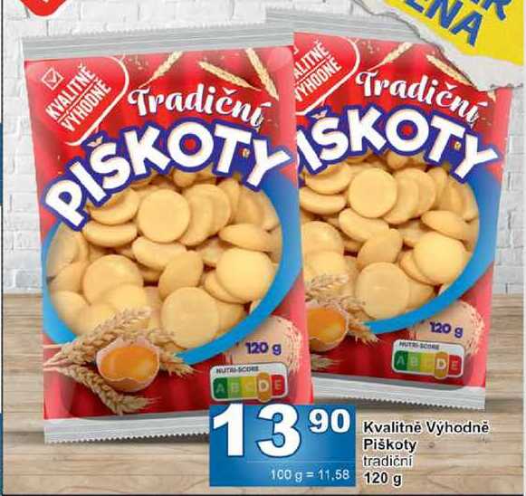 Kvalitně Výhodně Piškoty tradiční 100 g 