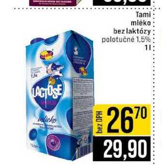 Tami mléko bez laktózy polotučné 1,5% 1l