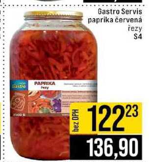 Gastro Servis paprika červená řezy S4 