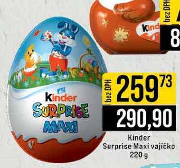 Kinder Surprise Maxi vajíčko 220 g 8 