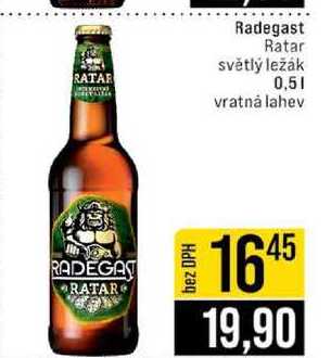 Radegast Ratar světlý ležák 0,5l
