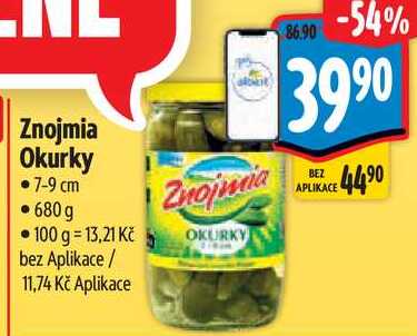Znojmia Okurky, 680 g
