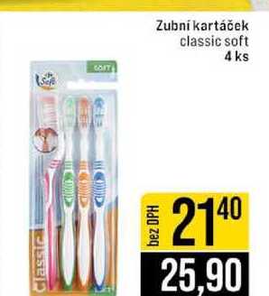 Zubní kartáček classic soft 4 ks