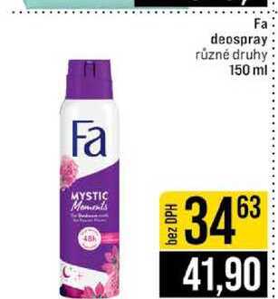 Fa deospray různé druhy 150 ml 