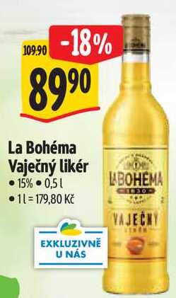 La Bohéma Vaječný likér, 0,5 l