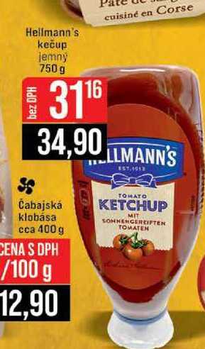 Hellmann's kečup jemný 750 g 