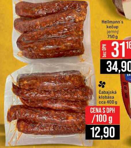 Hellmann's kečup jemný 750 g 100g