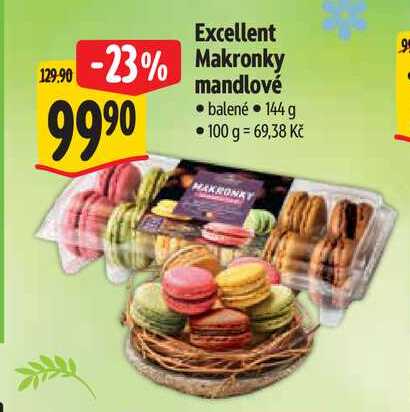Excellent Makronky mandlové, 144 g