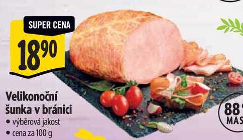 Velikonoční šunka v bránici, cena za 100 g