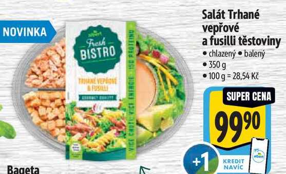 Salát Trhané vepřové a fusilli těstoviny, 350 g