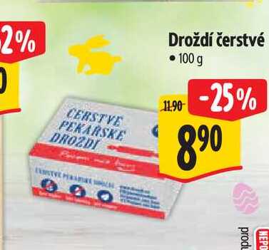   Droždí čerstvé 100 g 