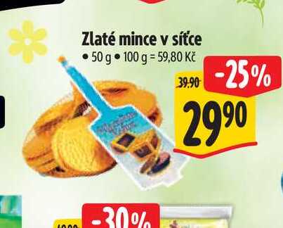 Zlaté mince v síťce 50 g