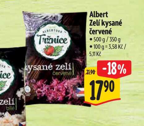   Albert Zelí kysané červené  500 g/350 g 