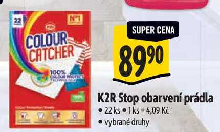K2R Stop obarvení prádla, 22 ks