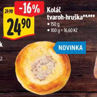 Koláč tvaroh-hruška, 150 g