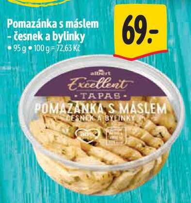 Pomazánka s máslem - česnek a bylinky, 95 g 