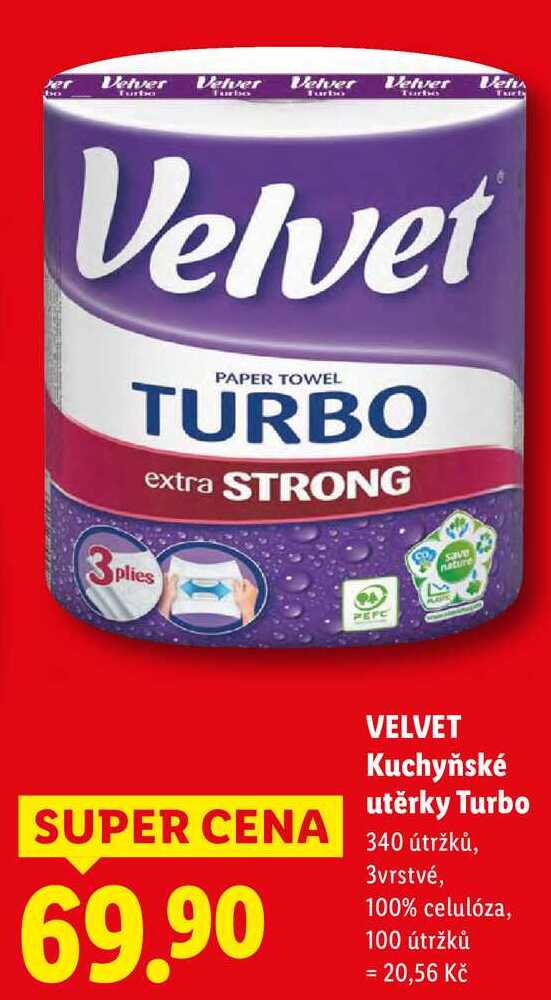 VELVET Kuchyňské utěrky Turbo 