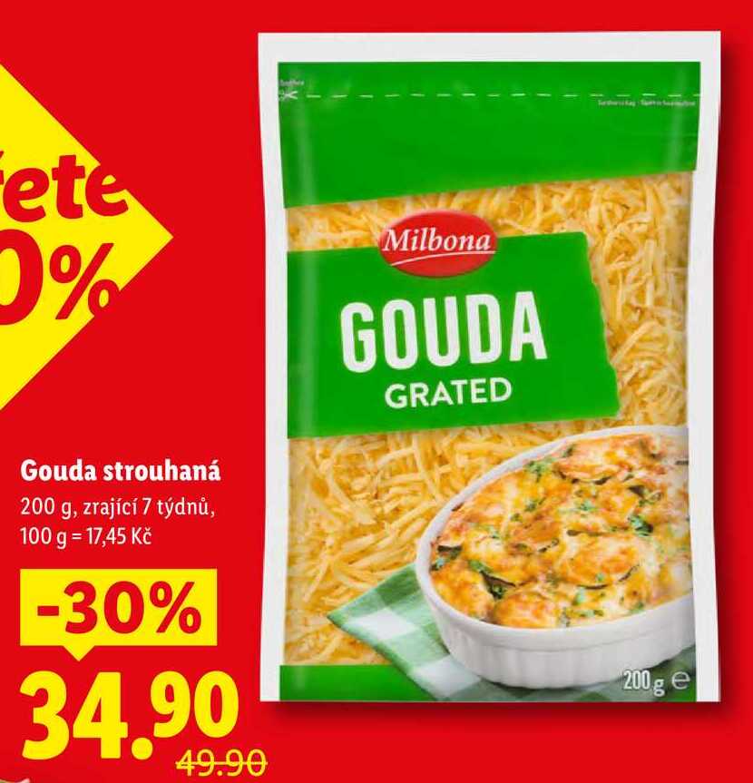 Gouda strouhaná, 200 g