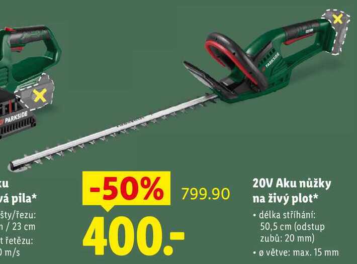 20V Aku nůžky na živý plot