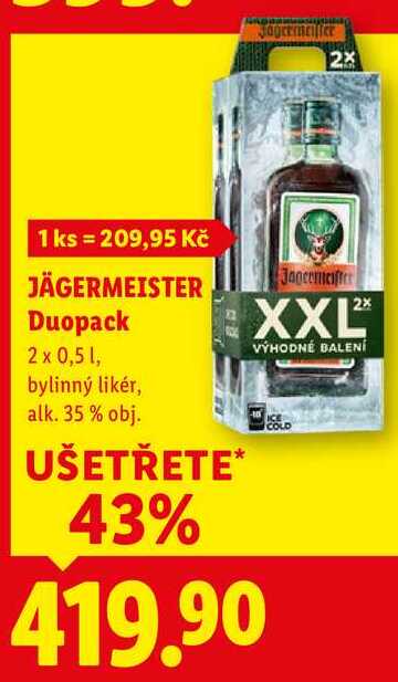 JÄGERMEISTER Duopack, 2x 0,5 l