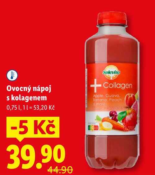 Ovocný nápoj s kolagenem, 0,75 l