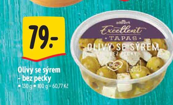 Olivy se sýrem bez pecky 130 g 