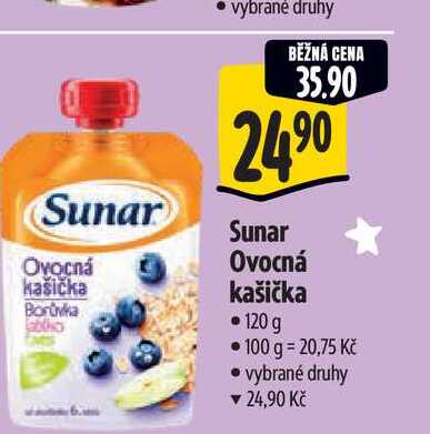 Sunar Ovocná kašička 120 g