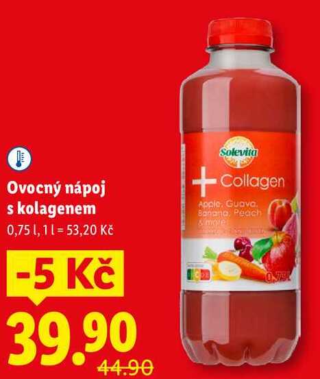 Ovocný nápoj s kolagenem, 0,75 l