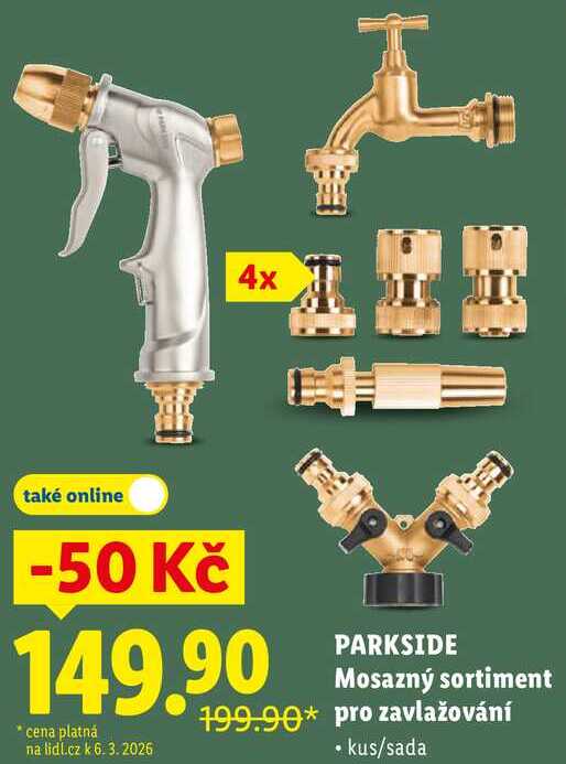 PARKSIDE Mosazný sortiment pro zavlažování 