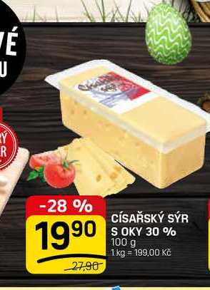CÍSAŘSKÝ SÝR S OKY 30 % 100 g