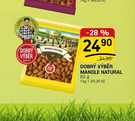 DOBRÝ VÝBĚR MANDLE NATURAL 80 g