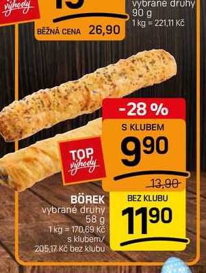 BÖREK vybrané druhy 58g 