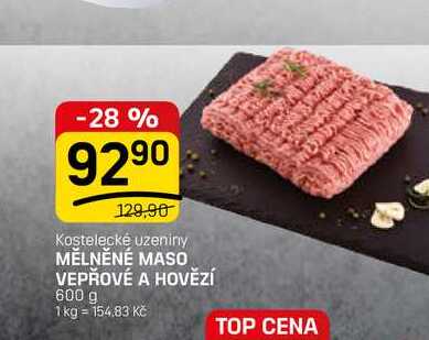 MĚLNĚNÉ MASO VEPŘOVÉ A HOVĚZÍ 600 g