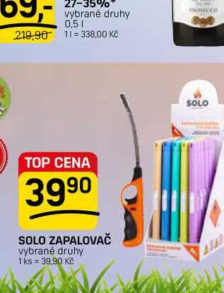 SOLO ZAPALOVAČ vybrané druhy 1 ks