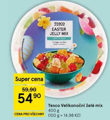 Tesco Velikonoční želé mix, 400 g