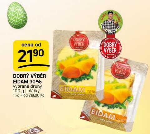 DOBRÝ VÝBĚR EIDAM 30% vybrané druhy 100g